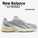 New Balance ニューバランス スニーカー U740AR2 GREY シューズ グレー NewBalance740 ロゴ メッシュ メンズ レディース【中古】未使用品