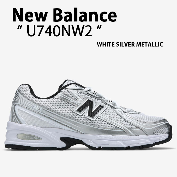 New Balance ニューバランス レディース スニーカー U740NW2 WHITE SILVER シューズ NewBalance740 ランニングシューズ ホワイト シルバー メンズ レディース【中古】未使用品
