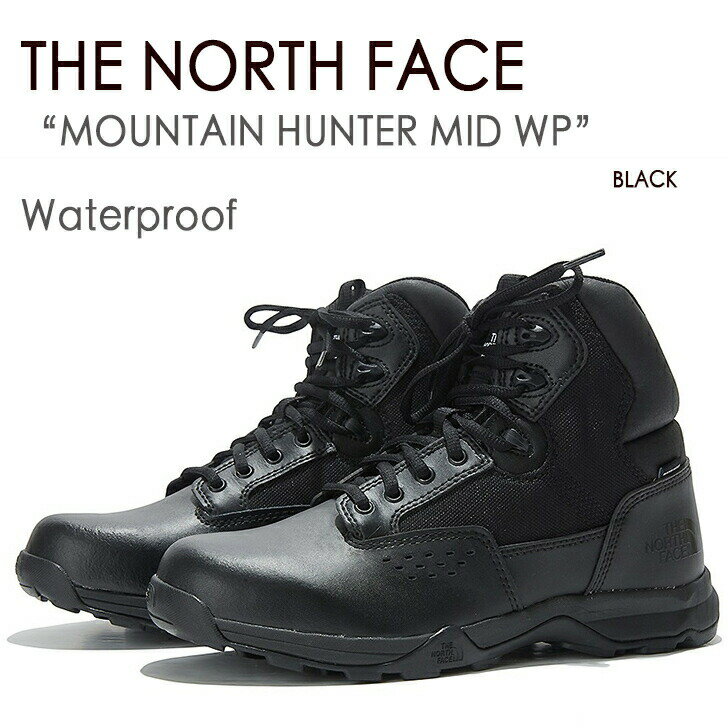 楽天セレクトショップ a-cloTHE NORTH FACE ノースフェイス スニーカー TRAIL MOUNTAIN HUNTER MID WP マウンテン ハンター Waterproof ウォータープルーフ ホワイトレーベル ブラック NS91L20A【中古】未使用品