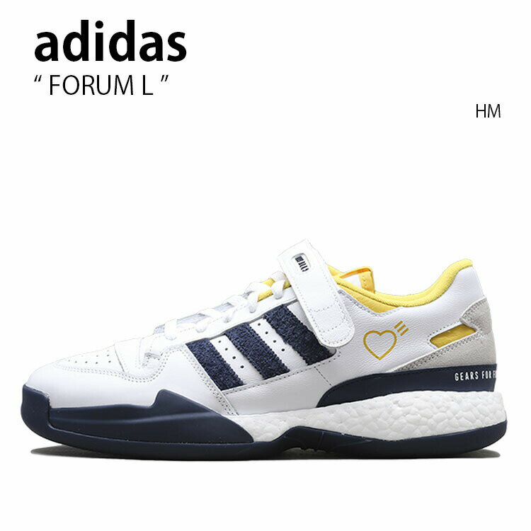 adidas アディダス スニーカー FORUM L フォーラム ロー HM ヒューマン メイド S42975 ホワイト イエロー ネイビーメンズ 男性用 【中古】未使用品