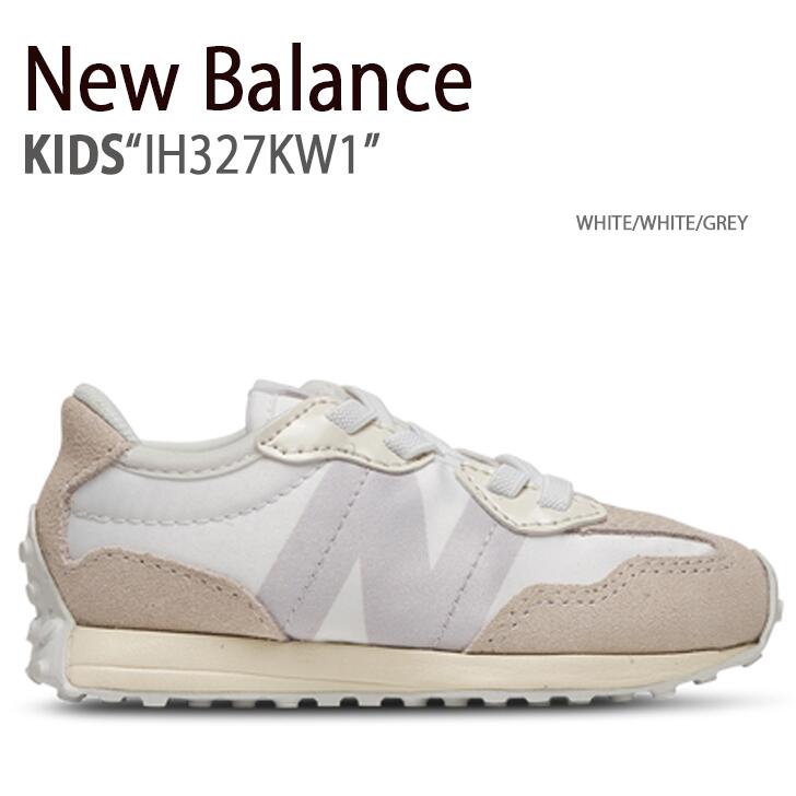 【ポイント2倍!スーパーSALE期間限定】New Balance ニューバランス キッズ スニーカー NewBalance 327 WHITE GREY ベルクロ マジックテープ キッズシューズ ホワイト グレー IH327KW1 ベビー用 キッズ用 子供用【中古】未使用品