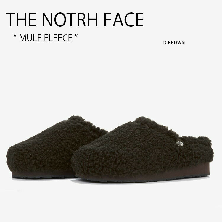 THE NORTH FACE ノースフェイス スニーカー MULE FLEECE ミュール スリッパ サンダル シューズ 室内 野外 ダークブラウン NS93M55A 【中古】未使用品