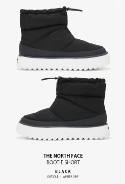 THE NORTH FACE ノースフェイス ショートブーツ BOOTIE SHORT ブーティ ショート ダウンブーツ ブーツ ビッグロゴ シューズ 冬用 雪用 ウィンターグリップ WHITE LABEL ブラック メンズ レディース 男性用 女性用 NS99M71J【中古】未使用品