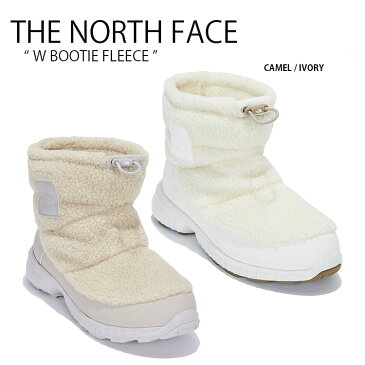 【ポイント2倍!】THE NORTH FACE ノースフェイス ショートブーツ W BOOTIE SHORT FLEECE ブーティ ボアブーツ フリースブーツ フリース シューズ 外履き ウィンターブーツ キャメル アイボリー WHITELABEL レディース 女性用 NS99L53J NS99L53K【中古】未使用品