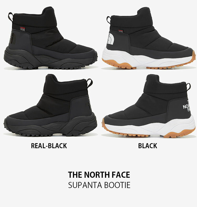 【ポイント2倍!期間限定】THE NORTH FACE ノースフェイス ブーツ SUPANTA BOOTIE ブーティ ショート ダウンブーツ ショートブーツ ビッグロゴ シューズ 外履き WHITE LABEL ブラック メンズ レディース NS99M61J NS99M61K【中古】未使用品