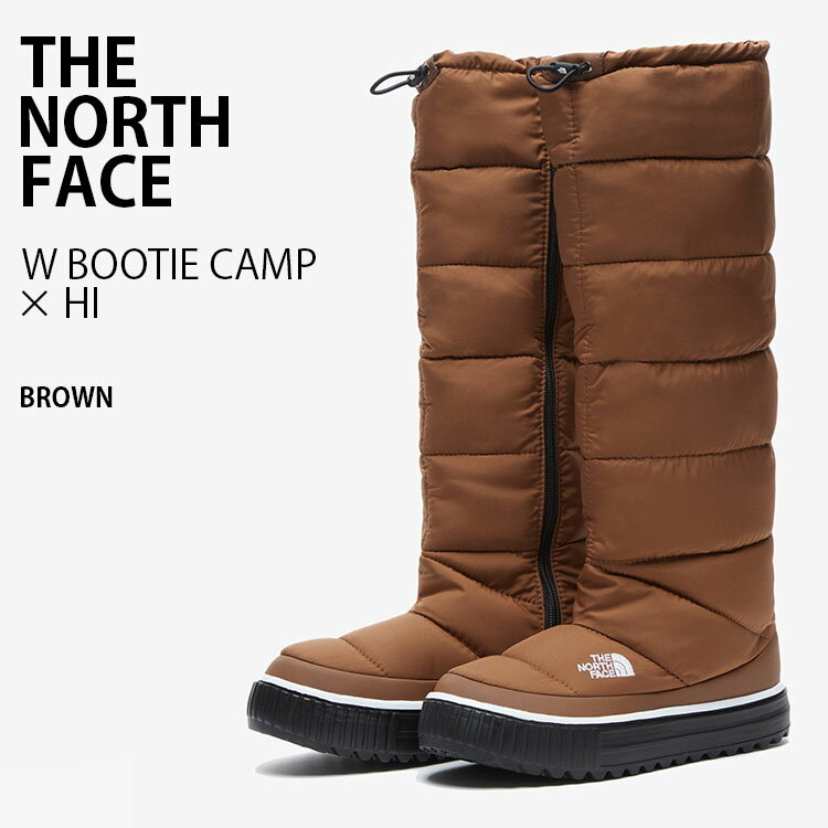 【ポイント2倍!】THE NORTH FACE ノースフェイス ブーツ W BOOTIE CAMP X HI ブーティ ブーツ ダウンブーツ ボアブーツ ロングブーツ ロング ハイブーツ シューズ ウィンターブーツ ブラウン WHITELABEL レディース 女性用 NS99M72J【中古】未使用品