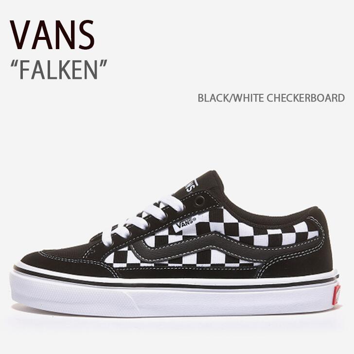 VANS バンズ スニーカー FALKEN BLACK WHITE CHECKERBOARD ファルケン ブラック ホワイトチェッカーボード ヴァンズ シューズ メンズ レディース 男女兼用 男性用 女性用 V3830SC【中古】未使用品