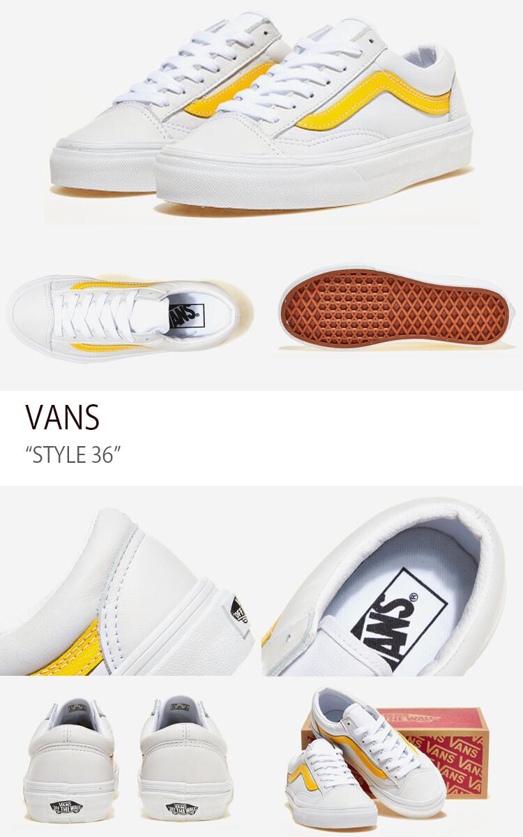 VANS バンズ スニーカー STYLE 36 SPECTRA YELLOW TRUE WHITE スタイル 36 スペクトルイエロー トゥルーホワイト ヴァンズ シューズ レディース 女性用 VN0A54F6A6A【中古】未使用品