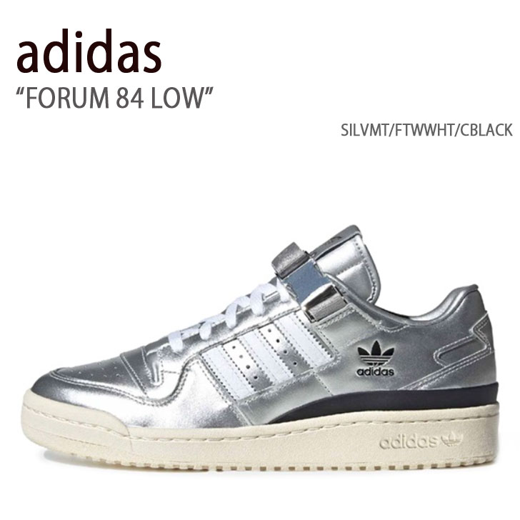 adidas アディダス スニーカー FORUM 84 LOW SILVMT FTWWHT CBLACK フォーラム 84 ロー シルバーメタリック フットウェアホワイト コアブラック メンズ 男性用 GV9224【中古】未使用品