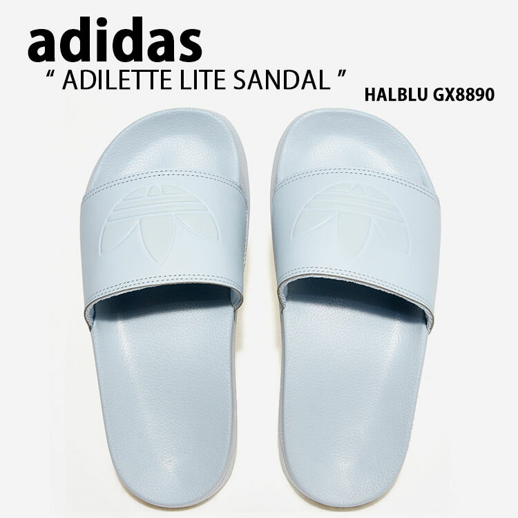 adidas アディダス サンダル スリッパ ADILETTE LITE アディレッタ ライト BLUE GX8890 ビッグロゴ スライドサンダル シャワーサンダル ブルー シューズ クラシック メンズ レディース【中古】未使用品