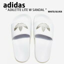 adidas アディダス サンダル スリッパ ADILETTE LITE W アディレッタ ライト WHITE SILVER GZ6197 サビッグロゴ スライドサンダル シャワーサンダル ホワイト シルバー シューズ クラシック メンズ レディース【中古】未使用品