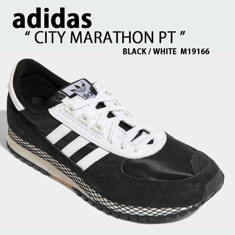 adidas ǥ ˡ CITY MARATHON PT ƥ ޥ饽 CORE BLACK FTW WHITE M19166 ֥å ۥ磻 ޥ饽󥷥塼 ˥󥰥塼 饷å 쥶 ܳ Mens Womensš̤