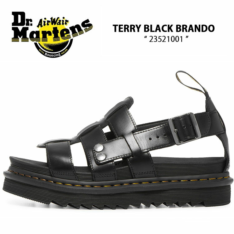 Dr.Martens ドクターマーチン サンダル グルカサンダル フィッシャーマンサンダル Terry Black Brando ケージサンダル レザーサンダル 編み上げ ラバーソール 23521001 メンズ レディース ユニセックス【中古】未使用品