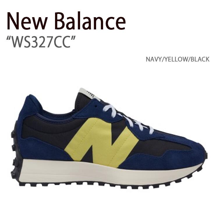 New Balance ニューバランス スニーカー 327 NAVY YELLOW BLACK ネイビー イエロー ブラック WS327CC レディース 女性用【中古】未使用品