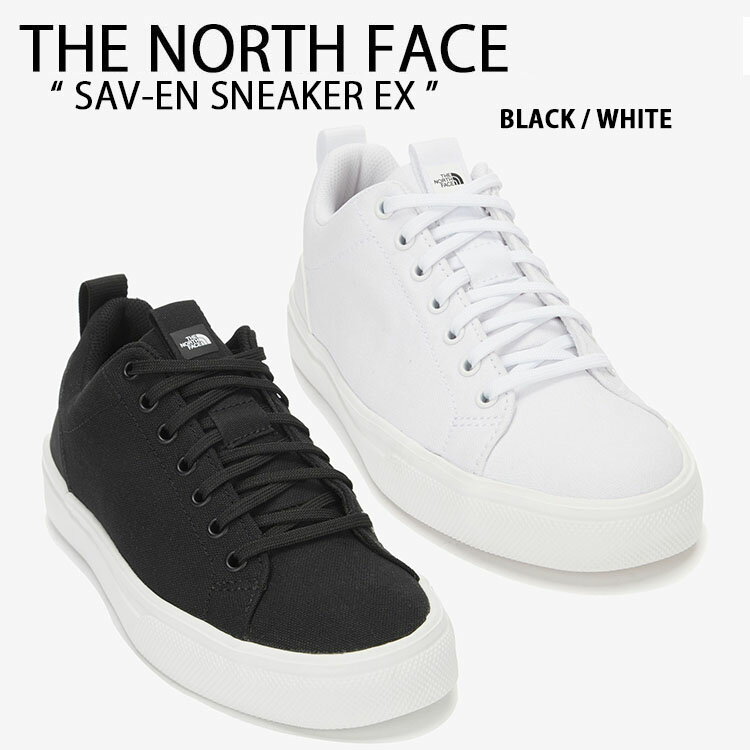 THE NORTH FACE ノースフェイス スニーカー SAV-EN SNEAKERS EX セブンスニーカー オールスター 軽量 シューズ ビッグロゴ スポーツ ジム ランニング クッション ブラック ホワイト メンズ レディース NS93N07S/T【中古】未使用品