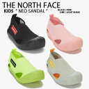 THE NORTH FACE ノースフェイス キッズ 子供用 サンダル スリッポン KID NEO SANDAL スポーツサンダル キャップサンダル サイズ調整 マジックテープ ブラック ピンク ライム ベージュ 男の子 女の子 NS96N09A/B/C/D【中古】未使用品