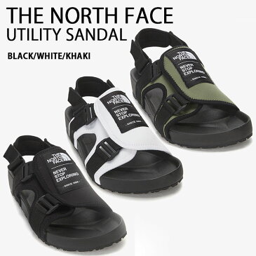 【ポイント2倍!スーパーSALE】THE NORTH FACE ノースフェイス サンダル UTILITY SANDAL ユーティリティ スポーツサンダル スポサン ストラップ サイズ調整 ロゴ ブラック ホワイト カーキ メンズ レディース 男性用 女性用 NS98N07A/B/C【中古】未使用品