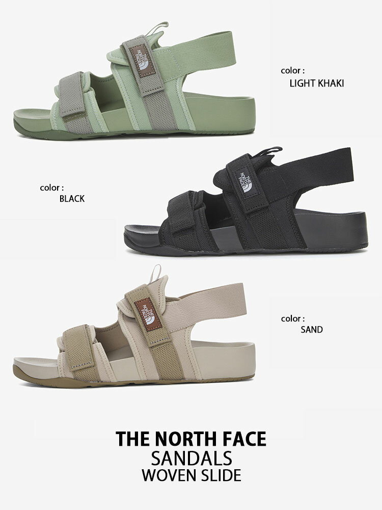 【ポイント2倍!スーパーSALE期間限定】THE NORTH FACE ノースフェイス サンダル WOVEN SANDAL ウーブン スポーツサンダル スポサン ストラップ サイズ調整 ロゴ ブラック カーキ ベージュ メンズ レディース 男性用 女性用 NS98N08K/J/L【中古】未使用品