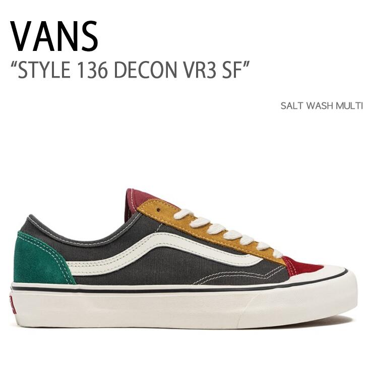 楽天セレクトショップ a-cloVANS バンズ スニーカー STYLE 136 DECON VR3 SF SALT WASH MULTI スタイル136 デコン VR3 SF ソルト ウォッシュ マルチ ヴァンズ シューズ メンズ レディース VN0A4BX9448【中古】未使用品