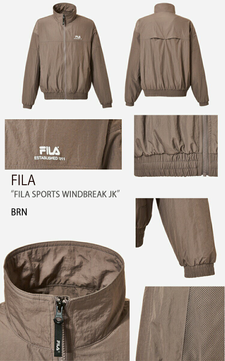 FILA フィラ SPORTS WINDBREAK JK スポーツ ウィンドブレーク ジャケット ウィンドブレーカー メンズ レディース 男女共用 男性用 女性用 FS2JKD3210X_BRN FS2JKD3210X_BLK FS2JKD3210X_BEG【中古】未使用品