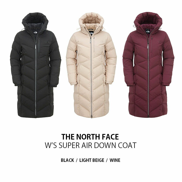 THE NORTH FACE ノースフェイス ダウン コート W'S SUPER AIR DOWN COAT スーパー エア ダウンコート ロング ダウンジャケット ロングコート ロングダウン ブラック レッド ベージュ レディース ウィメンズ 女性用 NC1DK80A NC1DK80B/C【中古】未使用品