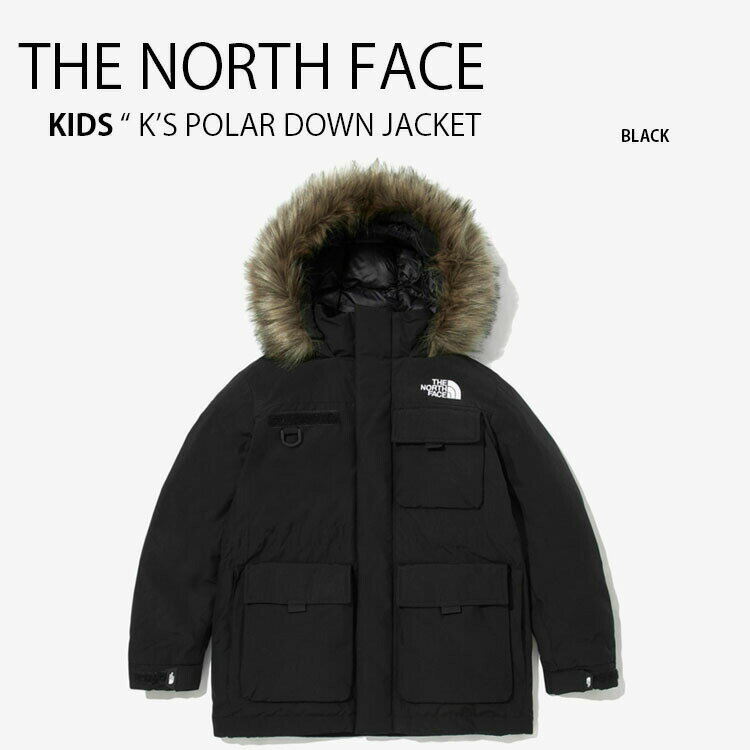 楽天セレクトショップ a-cloTHE NORTH FACE ノースフェイス キッズ K'S POLAR DOWN JACKET ポーラ ダウン パーカー フーディー ダウンジャケット フード ベージュ キッズ 男の子 女の子 子供用 NJ1DM51S【中古】未使用品