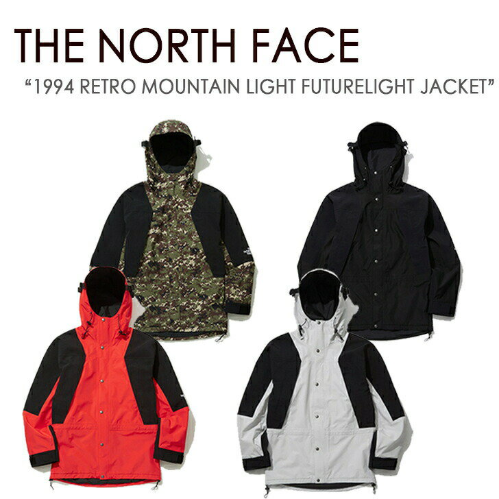 楽天セレクトショップ a-cloTHE NORTH FACE ノースフェイス 1994 RETRO MOUNTAIN LIGHT FUTURELIGHT JACKET マウンテン ライト ジャケット フューチャー ブラック ライトグレー レッド カーキ NJ2HL04A/B/C/D 【中古】未使用品