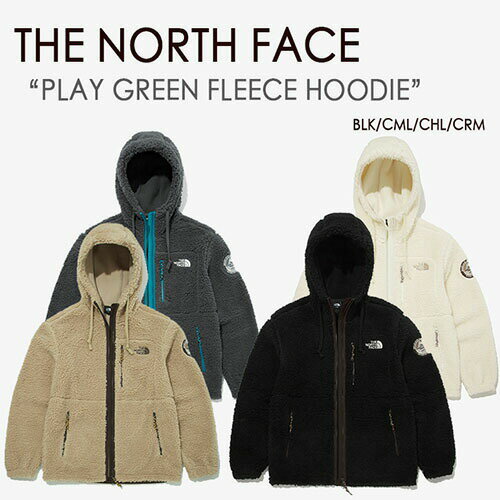 THE NORTH FACE ノースフェイス PLAY GREEN FLEECE HOODIE フリース プレーグリーン エコ フード WHITE LABEL ブラック チャコール クリーム キャメル フード NJ4FM57 A B C D メンズ レディース 【中古】未使用品