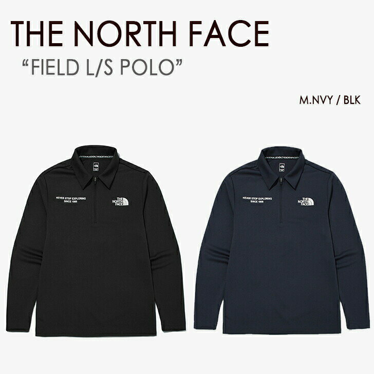 THE NORTH FACE ノースフェイス FIELD L/S POLO ロンT フィールド ポロ 長袖 LINOL素材 抗菌消臭 UVカット ホワイトレーベル WHITE LABEL ブラック ネイビー メンズ レディース NT7QM51A NT7QM51B【中古】未使用品