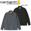 CARHARTT カーハート オーバーシャツ L/S LINN SHIRT ロングスリーブ フロントジップアップシャツ チェック柄 ブラック グレー メンズ レディース ユニセックス 男性用 女性用 CA21FWSHLS【中古】未使用品