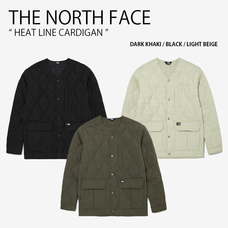 THE NORTH FACE ノースフェイス キルティングジャケット HEAT LINE CARDIGAN ヒート ライン カーディガン ジャケット Vネック 前ボタン ボタン開閉 スナップボタン メンズ レディース NJ3NN02A/B/C【中古】未使用品