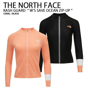 THE NORTH FACE ノースフェイス レディース ラッシュガード W'S SAVE OCEAN ZIP UP ジップアップ UVカット ハイネック 立ち襟 UVカット 長袖 ロングスリーブ 冷感素材 マリンスポーツ サーフィン 女性用 NJ5JL32A/B【中古】未使用品