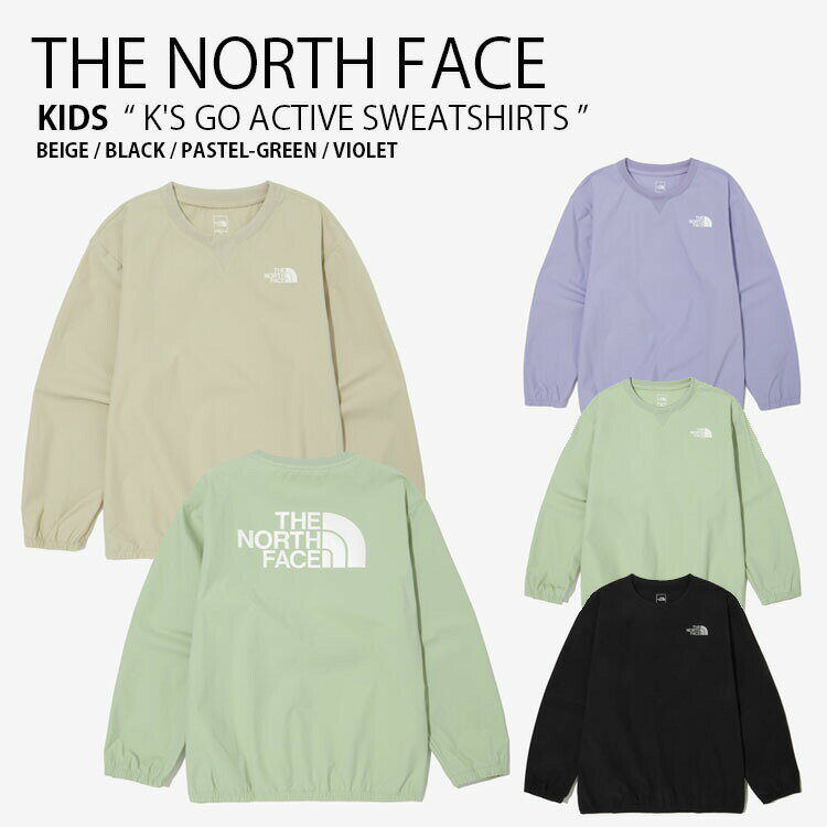 THE NORTH FACE ノースフェイス キッズ スウェット K'S GO ACTIVE SWEATSHIRTS ウーブントップス 冷感 プルオーバー スウ...