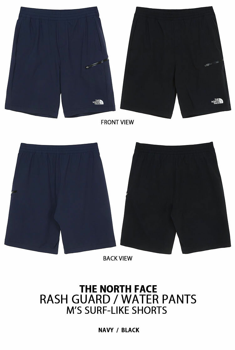 THE NORTH FACE ノースフェイス 水着 ウォーターパンツ M'S SURF-LIKE SHORTS ショートパンツ ウォーターショーツ スポーツショーツ 水陸両用 WHITELABEL ブラック ネイビー メンズ レディース NS6NL05K/J【中古】未使用品