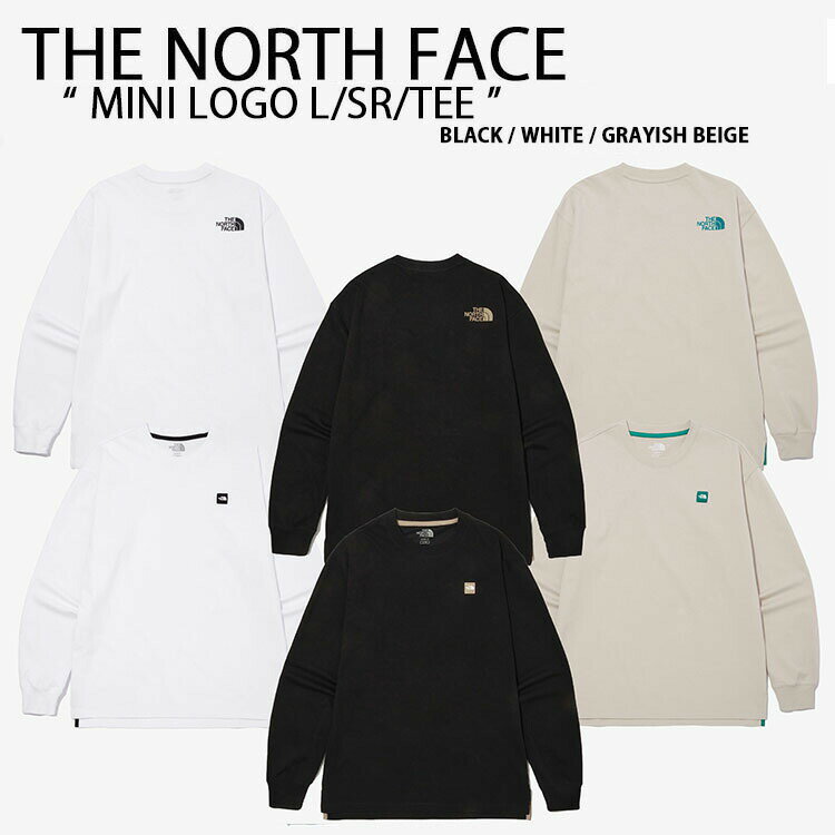 THE NORTH FACE ノースフェイス ロンT カットソー MINI LOGO L/SR/TEE ボックスロゴ Tシャツ 長袖 ロングスリーブ ベーシック シンプル WHITELABEL ホワイト ブラック ベージュ メンズ レディース NT7TN00K/J/L【中古】未使用品