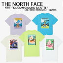 THE NORTH FACE ノースフェイス キッズ Tシャツ K'S CAMPGROUND S/SR/TEE バッグプリント 動物 アニマル ティーシャツ 半袖 ホワイト ブルー ライム クリーム パープル 男の子 女の子 子供用 NT7UN08S/T/U/V/W【中古】未使用品