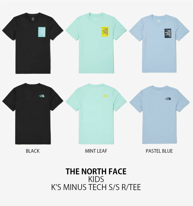 THE NORTH FACE ノースフェイス キッズ Tシャツ K'S MINUS TECH S/S R/TEE マイナス テック ショートスリーブ ティーシャツ 半袖 ラウンドネック クルーネック ストリート ロゴ 男の子 女の子 子供用 NT7UN12S/T/U【中古】未使用品