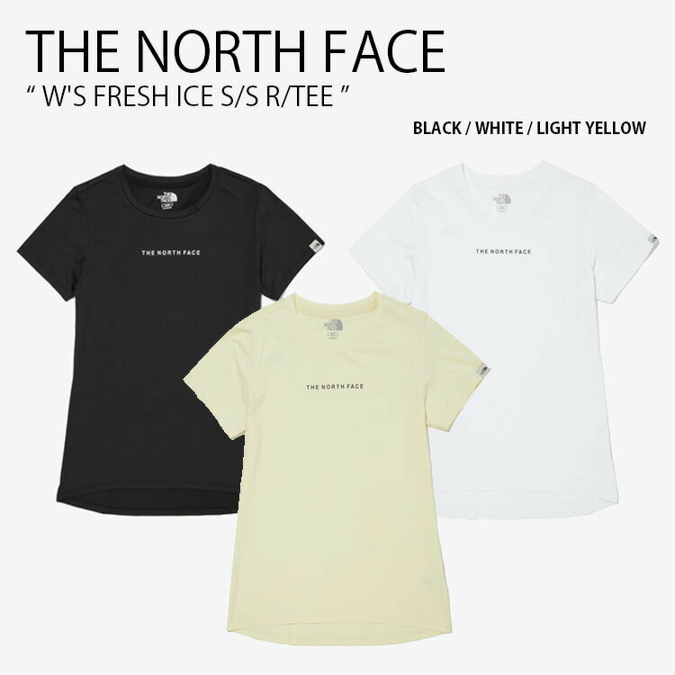 THE NORTH FACE ノースフェイス Tシャツ W'S FRESH ICE S/S R/TEE ウィメンズ フレッシュ アイス ショートスリーブ ティーシャツ ラウンドネック クルーネック ロゴ ストリート WHITELABEL レディース NT7UN30J/K/L【中古】未使用品