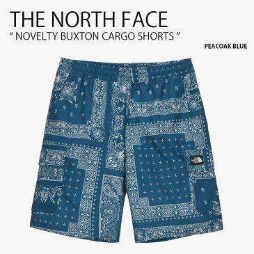 THE NORTH FACE ノースフェイス ショートパンツ NOVELTY BUXTON CARGO SHORTS ノベルティ バクストン カーゴ ショーツ パンツ ズボン ハーフパンツ カーゴパンツ ペイズリー柄 ブルー メンズ レディース NS6NN25A【中古】未使用品