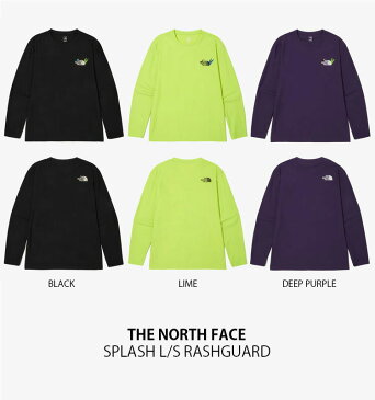 THE NORTH FACE ノースフェイス ラッシュガード SPLASH L/S RASHGUARD スプラッシュ ロングスリーブ 長袖 水着 クルーネック ルーズフィット ブラック グリーン パープル メンズ レディース 男性用 女性用 NT7TN05A/B/C【中古】未使用品