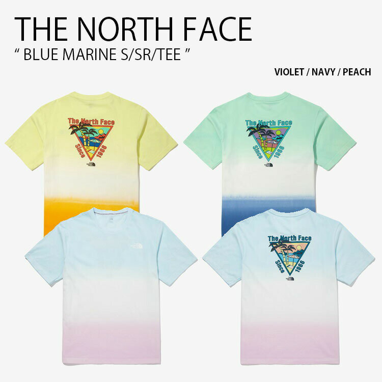 THE NORTH FACE ノースフェイス Tシャツ BLUE MARINE S/SR/TEE ブルー マリン ショートスリーブ ティーシャツ 半袖 カットソー パープル ネイビー イエロー オレンジ メンズ レディース NT7UN17A/B/C【中古】未使用品