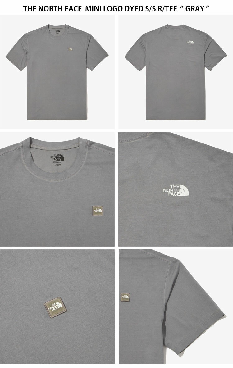 THE NORTH FACE ノースフェイス Tシャツ MINI LOGO DYED S/S R/TEE ミニ ロゴ ダイド ショートスリーブ ティーシャツ 半袖 カットソー グレー ブルー レッド WHITELABEL メンズ レディース NT7UN19J/K/L【中古】未使用品