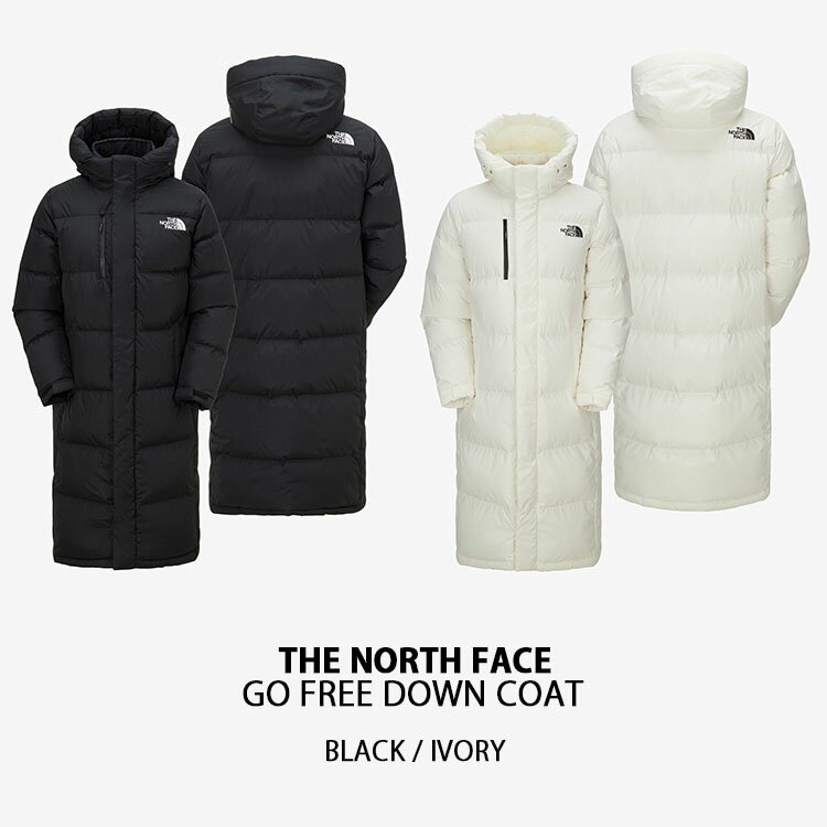 THE NORTH FACE ノースフェイス ダウンジャケット GO FREE DOWN COAT ダウンコート ダウン コート ジャケット BLACK IVORY 新作 ロゴ ストリート ブラック アイボリー 男性用 女性用 NC1DN00A/B【中古】未使用品