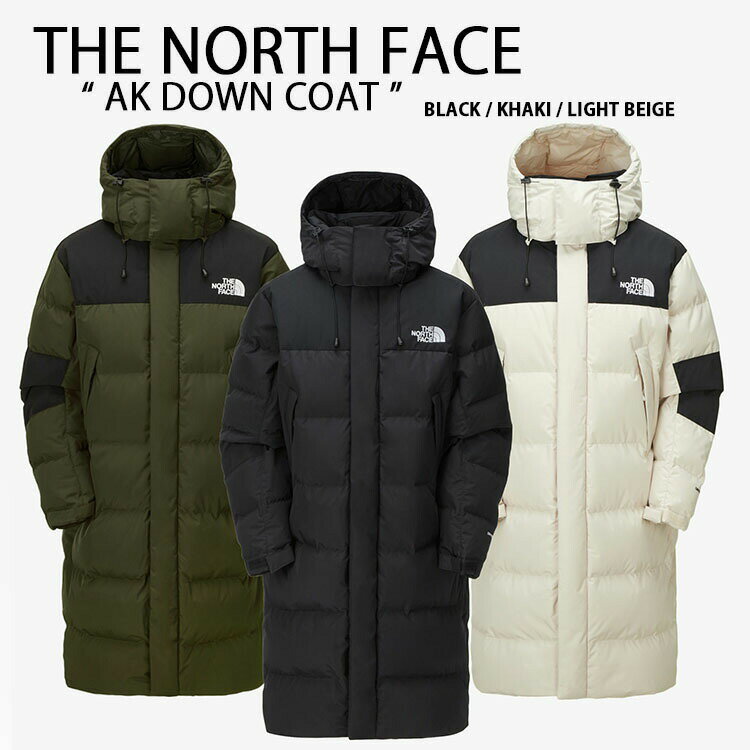 THE NORTH FACE ノースフェイス ダウンコート AK DOWN COAT ダウンジャケット ロングダウン ベンチコート DRYVENT BLACK KHAKI LIGHT B..