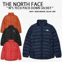 THE NORTH FACE ノースフェイス レディース ダウンジャケット W 039 S TECH PACH DONW JACKET ライトダウン ダウン ジャケット ショートダウン BLACK NAVY ORANGE RED ブラック ネイビー オレンジ レッド NJ1DM81【中古】未使用品