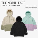 THE NORTH FACE ノースフェイス キッズ ジャケット K'S AKRON ANORAK アクロン アノラック フーディ ハーフジップ パーカー ウーブンジャケット ロゴ ブラック カーキ パープル 男の子 女の子 子供用 NJ3BN53S/T/U【中古】未使用品