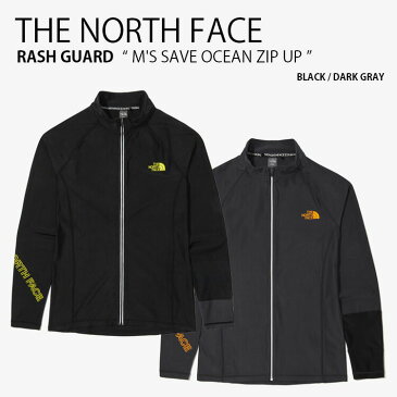 THE NORTH FACE ノースフェイス ラッシュガード M'S SAVE OCEAN ZIP UP ジップアップ UVカット ハイネック 立ち襟 UVカット 長袖 ロングスリーブ 冷感素材 マリンスポーツ サーフィン メンズ レディース NJ5JL02A/B【中古】未使用品