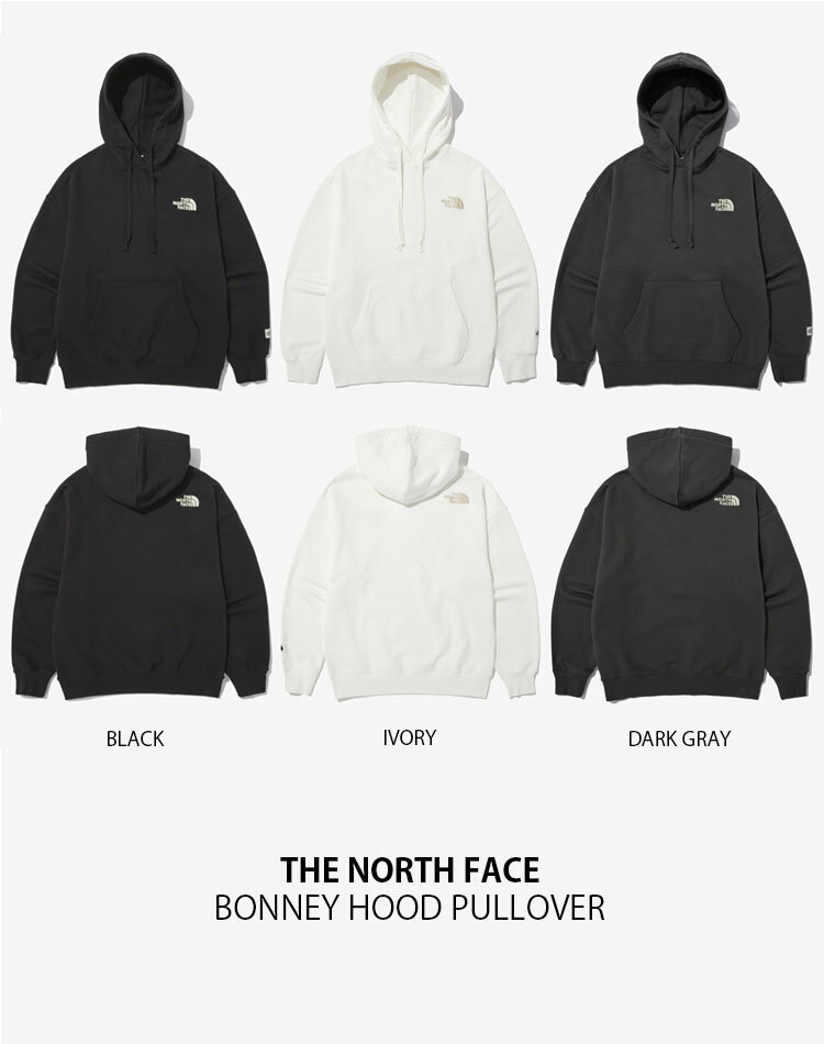 【ポイント2倍!】THE NORTH FACE ノースフェイス パーカー BONNEY HOOD PULLOVER ボニー フード プルオーバー 長袖 フーディ ロゴ カジュアル ストリート ブラック アイボリー グレー WHITELABEL メンズ レディース NM5PN50J/K/L【中古】未使用品