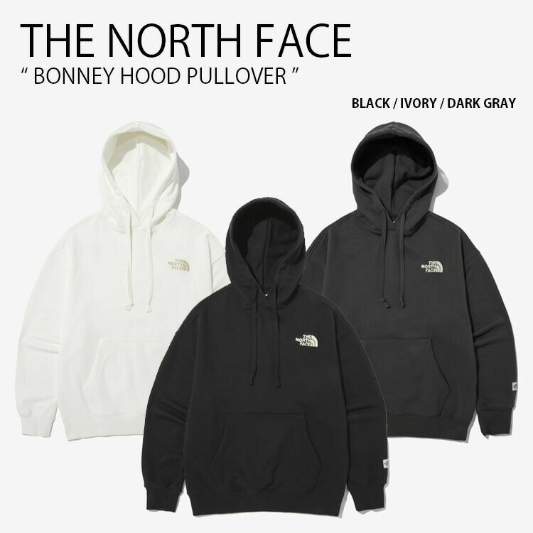 【ポイント2倍!】THE NORTH FACE ノースフェイス パーカー BONNEY HOOD PULLOVER ボニー フード プルオーバー 長袖 フーディ ロゴ カジュアル ストリート ブラック アイボリー グレー WHITELABEL メンズ レディース NM5PN50J/K/L【中古】未使用品