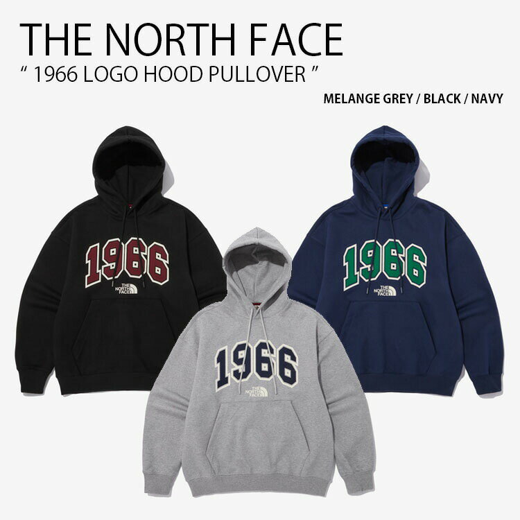 THE NORTH FACE ノースフェイス パーカー 1966 LOGO HOOD PULLOVER ロゴ フード プルオーバー フーディ 長袖 カジュアル ストリート グレー ブラック ネイビー WHITELABEL メンズ レディース NM5PN51J/K/L【中古】未使用品